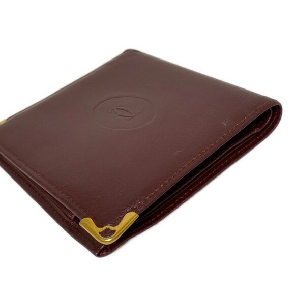 Cartier Must Line - Bordeaux Leather Bifold Wallet 118-081125 - Picture 3 of 9